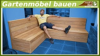 Gartenmöbel aus Holz bauen |  Sitzbank für Terrasse selber bauen | DIY