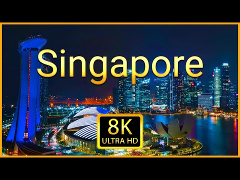 Singapore 8K ULTRA HD - Scenic Drone Relaxation Video With Calming Piano Music