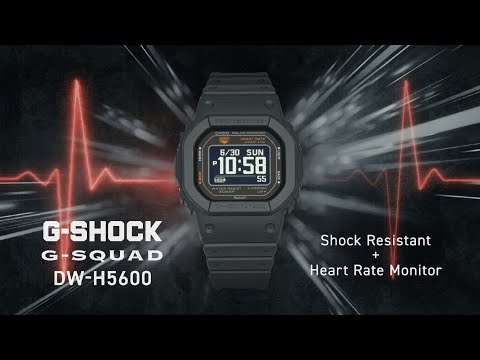 Casio G-Shock DW-H5600MB-2DR Smartwatch G-Squad Heart Monitor Digital Dial Blue Resin Band-1