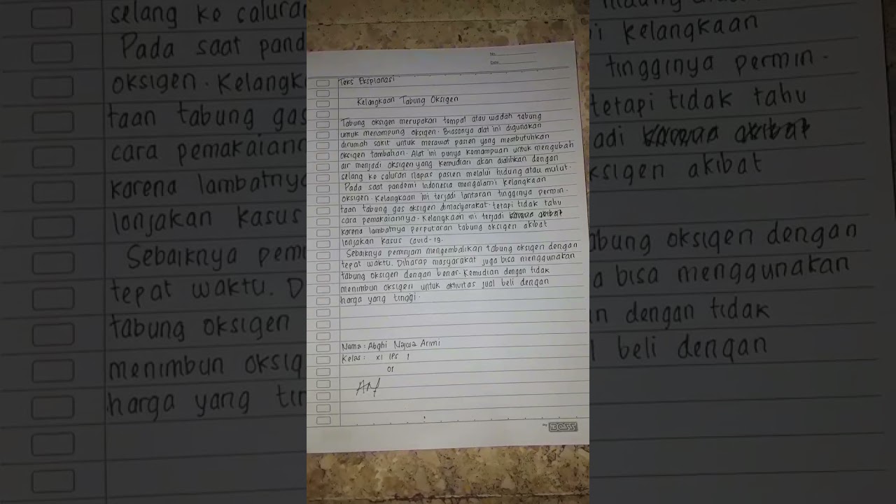 TUGAS TEKS EKSPLANASI. NAMA: ABGHI NAJWA ARIMI. KELAS: XI IPS 1/01