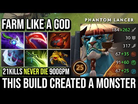 This Build Created a Cacner [Phantom Lancer] Ultimate Farming Guide 900GPM 21Kills Never Die Dota 2
