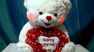 16' White Bear Happy Valentine M You light up my life