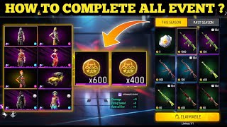 HOW TO COMPLETE ALL EVENTS? FREE FIRE NEW EVENT FF