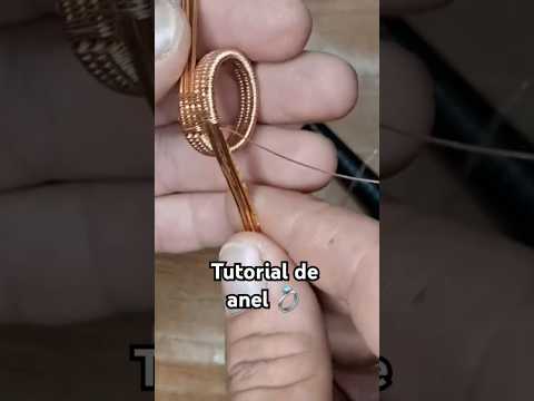 Anel de cobre tutorial #wirewrap #wirewrapping #diyjewelry #artesanatohippie #aneldecobre #arte