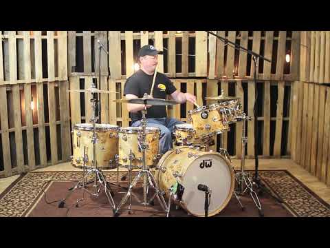 DW Collector's Maple Mapa Burl Drum Set - 20, 10, 12, 14, 16, 5 5x14