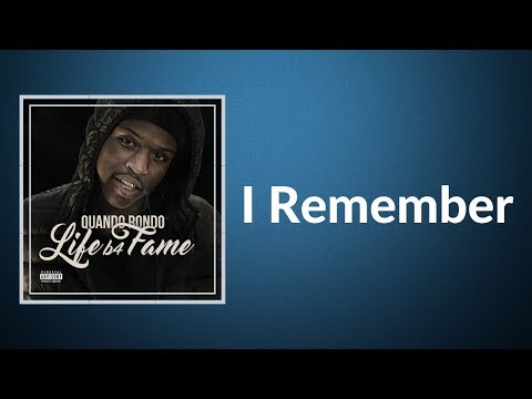 Quando Rondo - I Remember feat  Lil Baby  (Lyrics)