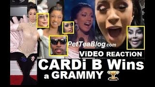 Cardi B Wins Grammy &amp; Goes Crazy! Safaree, Lil Kim, Remy Ma &amp; Iggy Are HAPPY! (ViDEO) 🏆✔️👀