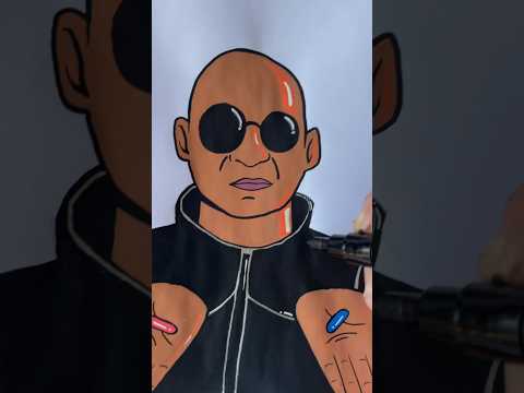 Drawing Morpheus |the matrix| #art #viral #shorts