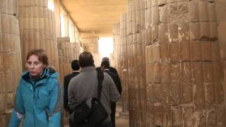 preview picture of video '2009-01-01 Pyramid of Djoser complex, colonnade corridor, Saqqara, Egypt'