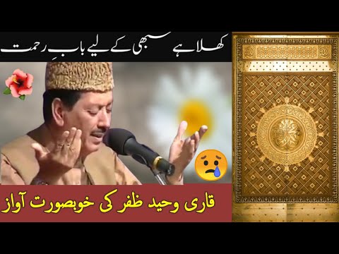 Naat-کھلا ہے سبھی کے لیے بابِ رحمت -Khula hai Sabhi ky Liye-Qari Waheed Zafar-Heart Touching Naat❤️🌹