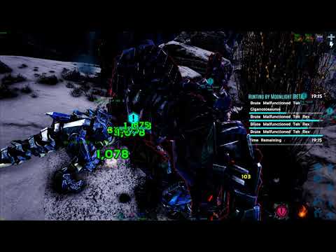 ARK in 4k - Genesis - Hunting By Moonlight - Beta - That is One Big Tek Giga!