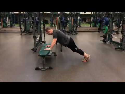 Eccentric Bench Push up