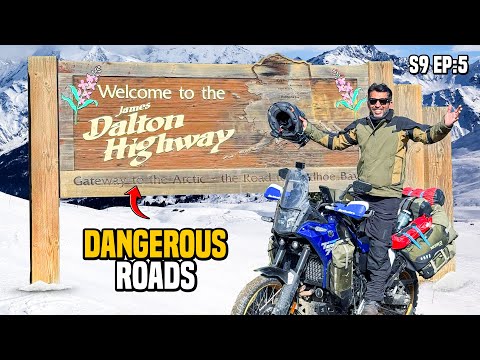 Riding the MOST Dangerous Road in Alaska to Arctic Ocean S9 EP 05 | Pakistan to Americas Motorcycle