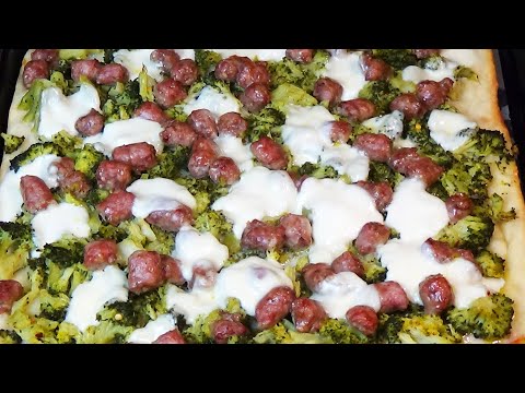 Pizza broccoli e salsiccia Impasto semplice e veloce