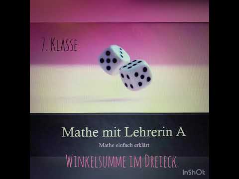 Winkelsumme im Dreieck😊👍 7. Klasse 👍
