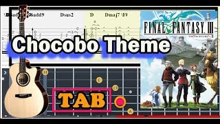 Guitar Tab - Chocobo Theme (Final Fantasy III)  OST Fingerstyle Tutorial Sheet Lesson #Anp