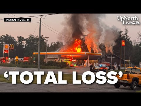 Crews battle suspected grease fire at Indian River McDonald's; building a total loss