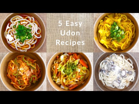 5 easy & simple udon noodles recipes😋🥢 Japanese home cooking