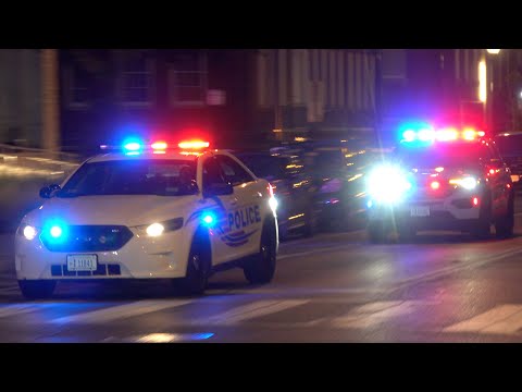 Washington DC Metropolitan Police Cars 1064 & 1031 Responding