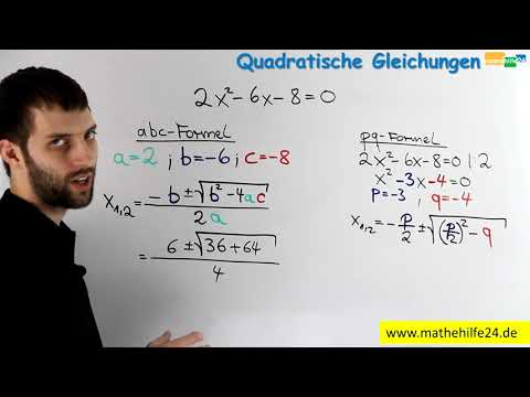 Quadratische Gleichungen lösen - pq-Formel oder abc-Formel (Mitternachtsformel) anwenden?