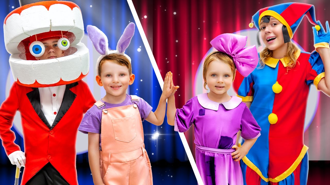 The Amazing Digital Circus Challenge: Kids Turn Into Characters and Try to Escape