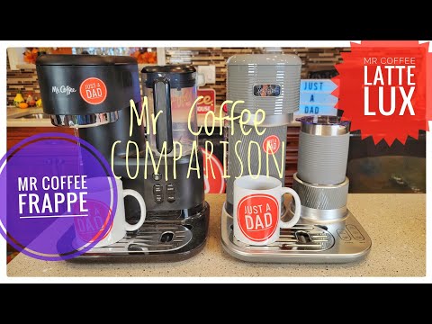 , title : 'Mr Coffee Latte Lux vs Mr Coffee Frappe Blender Iced & Hot Coffee Maker Cappuccino'