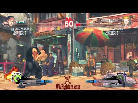 Air as AirGen2009825 (Ryu) vs xWAx Vortex (Guile) - SSF4 Ranked