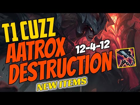 T1 Cuzz Plays Aatrox Jungle vs LeeSin - Challenger Gameplay Jg - New Items (Goredrinker) - Season 11