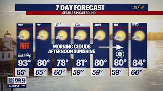 Warm and cloudy into the weekend | FOX 13 Seattle