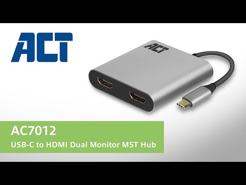 ACT USB-C to HDMI adapter for 2 monitors, MST