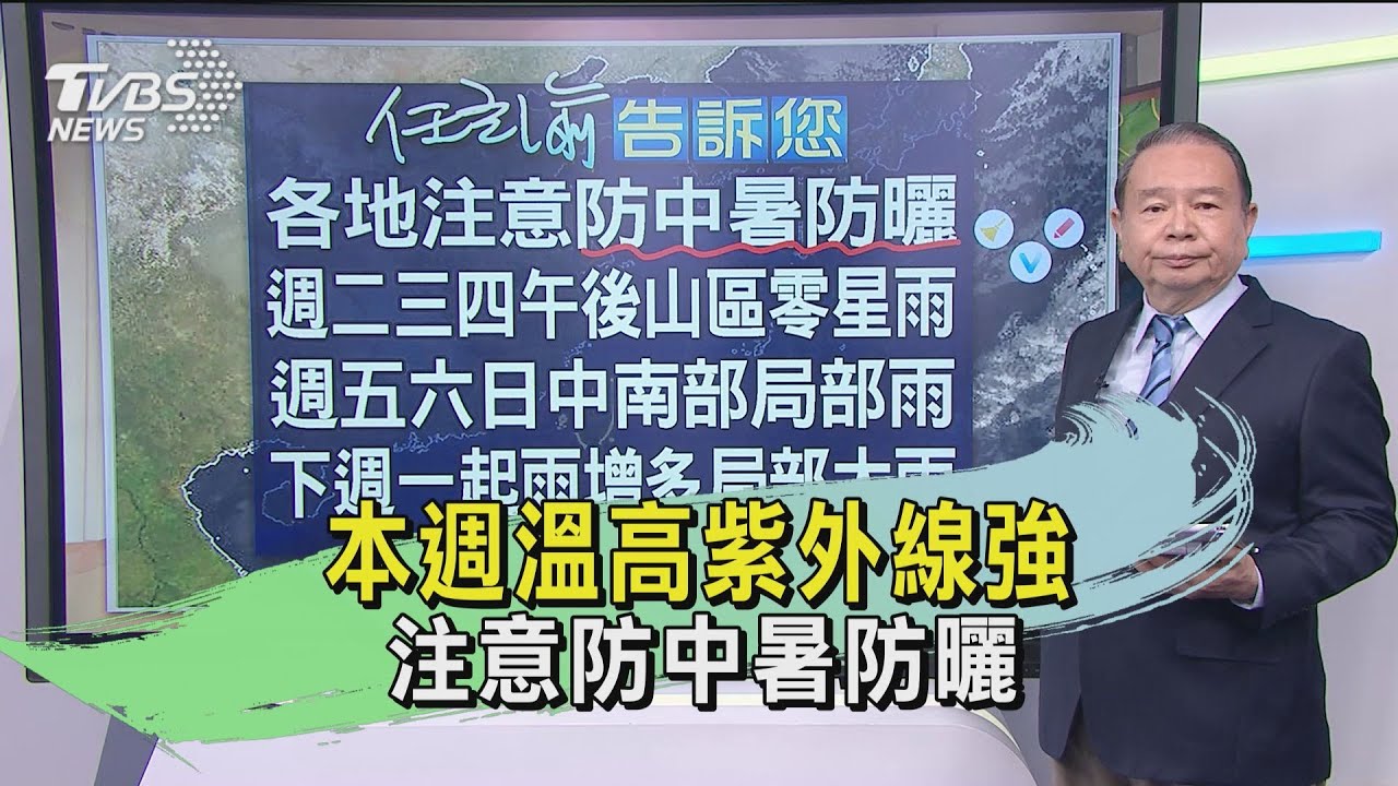 本週溫高紫外線強　注意防中暑防曬
