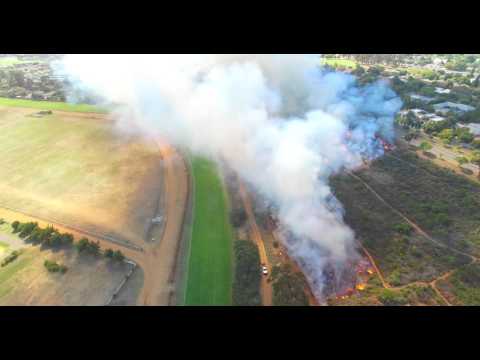 Durbanville Controlled Fire Drone Footage 4k
