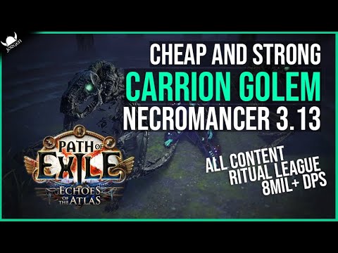 It's still OP! - Carrion Golems Aura Stacking Low Life Necromancer - 3.13 - Path of Exile