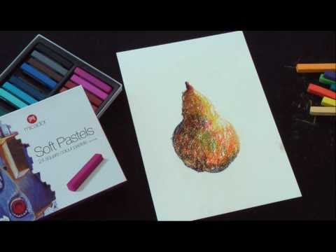 Soft Pastel pear artwork