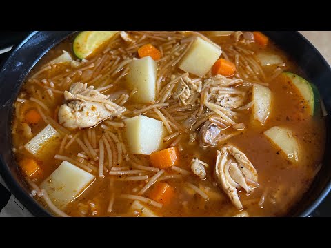 How To Make Sopa De Fideo Con Pollo | Chicken Soup Recipe