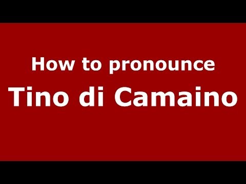 How to pronounce Tino di Camaino (Italian/Italy) - PronounceNames.com