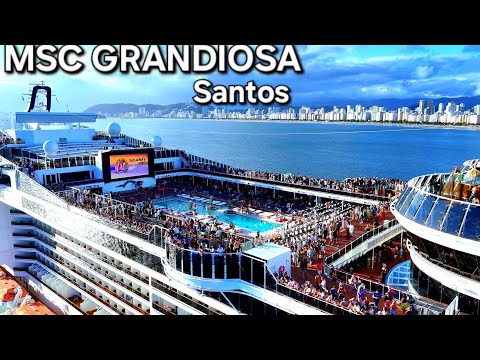Thumbnail for MSC GRANDIOSA  cruzeiro Brasil navio ship santos @cruzeiros2025 google  2025 drone #shorts