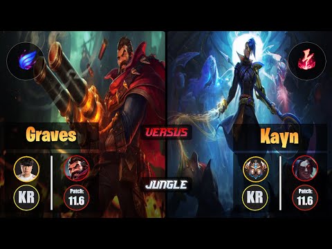 Clid GRAVES (Jungle) [Phase Rush] VS KAYN - Challenger KR Patch 11.6