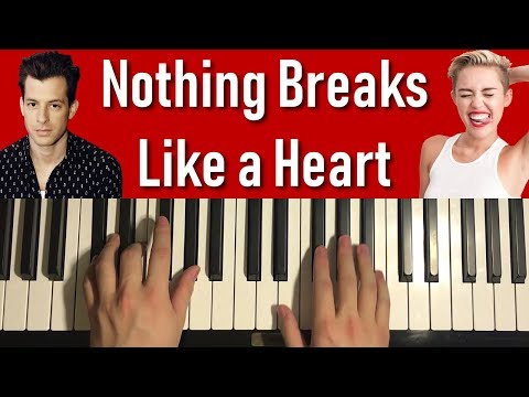 HOW TO PLAY - Mark Ronson ft. Miley Cyrus - Nothing Breaks Like a Heart (Piano Tutorial Lesson)