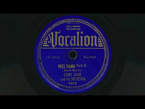 1939 COUNT BASIE ORCHESTRA Miss Thing (Parts 1 & 2) JAZZ Instrumental - 78 RPM Record