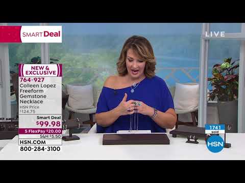 Colleen Lopez Sterling Silver Freeform Gemstone Necklace