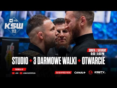 STUDIO + 3 DARMOWE WALKI + OTWARCIE GALI XTB KSW 113 W ŁODZI