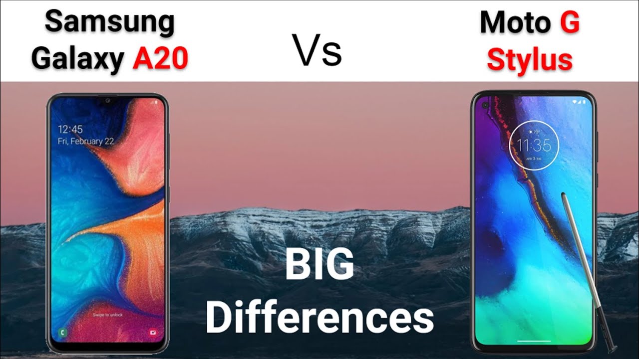 Samsung Galaxy A20 vs Moto G Stylus Spec Comparison