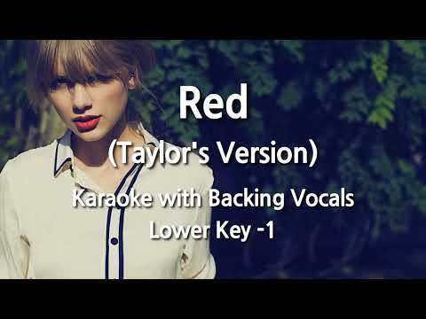 Red (Taylor's Version) (Lower Key -1) Karaoke with Backing Vocals