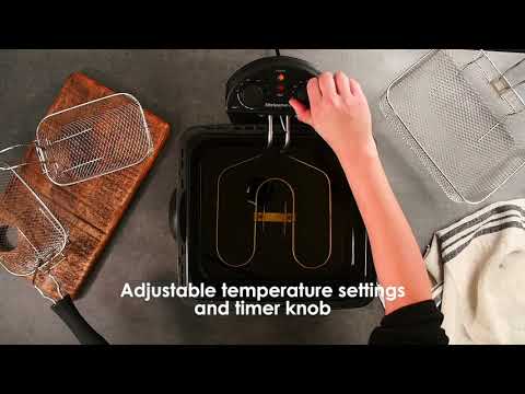 Elite Platinum 4quart Dual Deep Fryer with 3 Baskets EDF401T