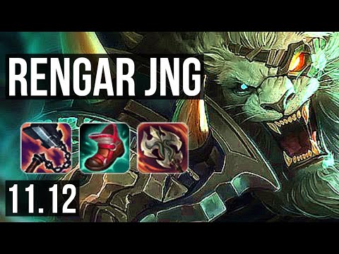RENGAR vs FIDDLESTICKS (JUNGLE) | 6/0/6, 400+ games, 1.0M mastery | KR Grandmaster | v11.12