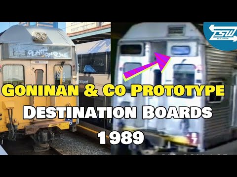 NSW railways S set Goninan & Co Comeng Prototype destination board 1989 rare footage  S7