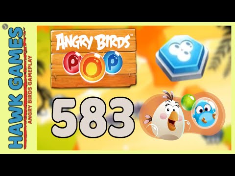 Angry Birds Stella POP Bubble Shooter Level 583 - Walkthrough, No Boosters