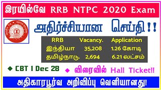 RRB NTPC 2019 Important Latest News Hall Ticket Admit Card Exam Releasing Date Official Announcement