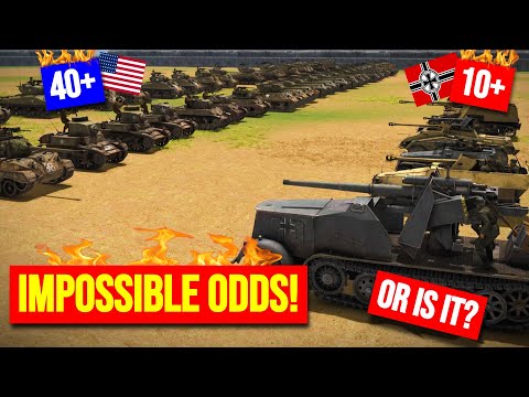 All German Tank Destroyers vs All U.S. Tanks - 10 vs 40+